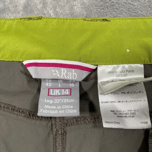 Rab Helix Pants Womens Large Lightweight Outdoor Hiking Trekking Performance - Picture 3 of 14